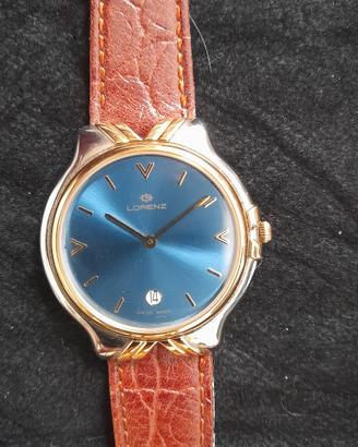 Orologio Lorenz Vintage anni 80 90 Quadrante Blu
