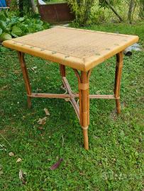 Tavolo in Bambo Rattan Esterno Giardino Arredo