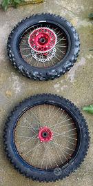 Coppia Cerchi Excel 21/18 mozzi Kite Honda Crf