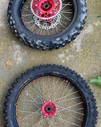 Coppia Cerchi Excel 21/18 mozzi Kite Honda Crf