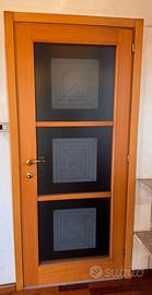 Porta in legno FERRERO battente dx, legno e vetro