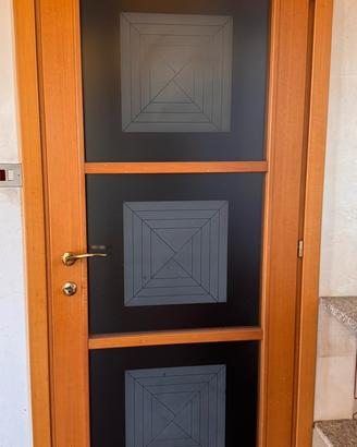 Porta in legno FERRERO battente dx, legno e vetro