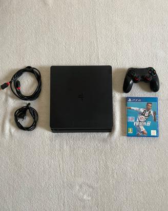 ps4 slim + joystick + fifa 19