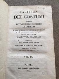 Libro antico La Scuola dei Costumi di G. Blanchard