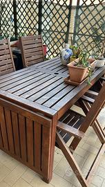 tavolo e sedie da esterno