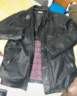 giacca uomo pelle vera vintage