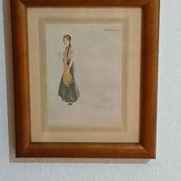 Stampa antica  Edmund Dulac Asenath misure 26x30