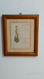 Stampa antica  Edmund Dulac Asenath misure 26x30