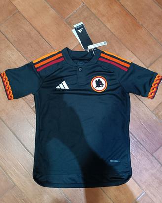Maglia nera Adidas AS ROMA bambino nuova