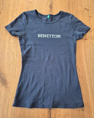 T shirt blu Benetton TG S