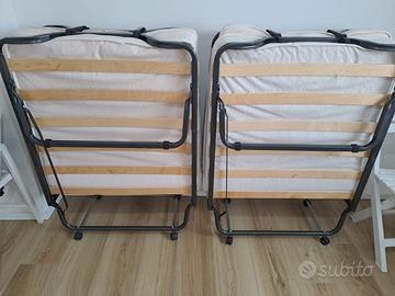 2xCOSTWAY letto pieghevole con materas memory foam