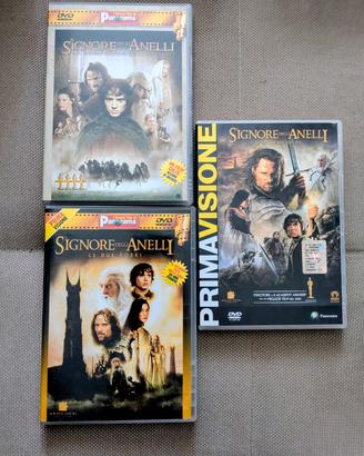 DVD trilogia IL SIGNORE DEGLI ANELLI 
