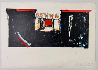 Quadro Serigrafia 70x100 Mario Schifano informale