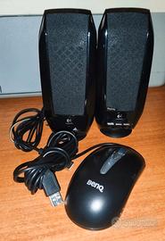 Casse Audio Logitech USB + Mouse BENQ