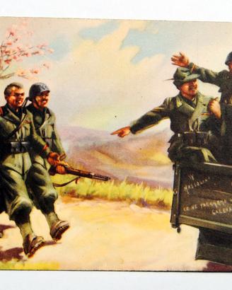 Cartolina epoca fascista "TORNANO GLI SQUADRISTI"