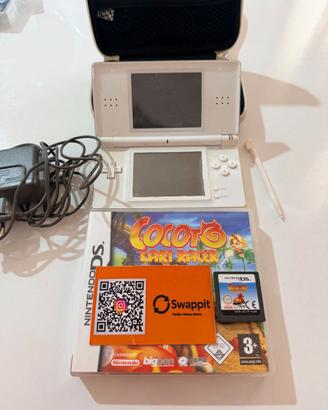 Nintendo DS Lite Bianca + custodia + gioco