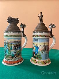 Coppia Boccali Birra Militari Tedeschi