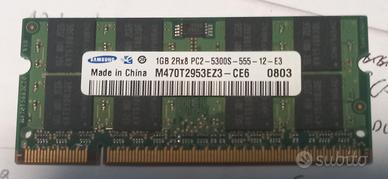 MEMORIA RAM 1 GB PER PC PORTATILE