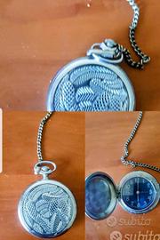 orologio tascabile  con catena vecchio