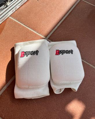Ginocchiere da pallavolo B-Sport bianche - taglia