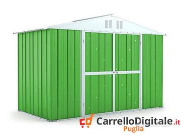 Box giardino lamiera zincata 327x155 verde chiaro