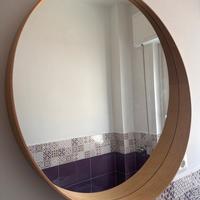 Specchio tondo rovere