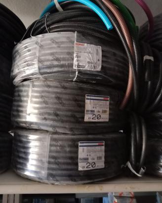 Tubo corrugato nero/colorato Ø 20 mm matassa 100 m