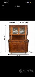 CREDENZA ANTICA CON VETRINA