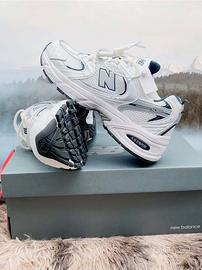 New Balance 530 White Silver Navy  38