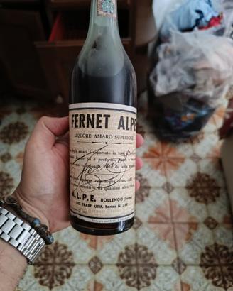 Bottiglia Vintage Fernet ALPE Bollengo (Ivrea) Ann
