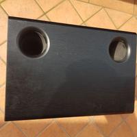 SUBWOOFER  IN LEGNO NERO 50 W RMS - 150 DI  PICCO