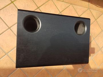 SUBWOOFER  IN LEGNO NERO 50 W RMS - 150 DI  PICCO