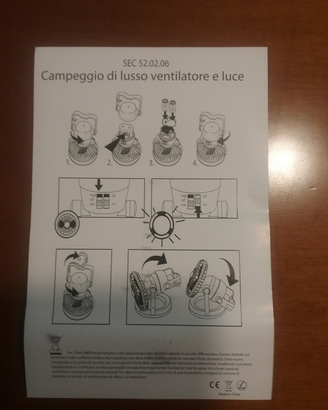 Lampada ventilatore da campeggio