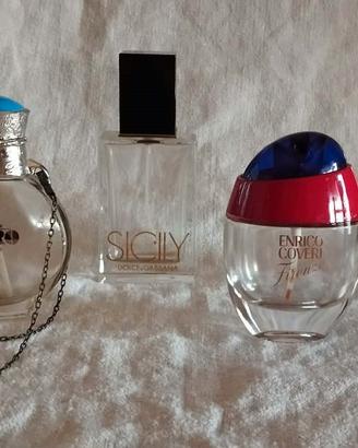 Collezione 4 fragranze vuote vintage pop