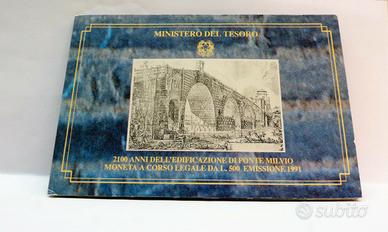 Moneta argento - 500 lire - italia 1991