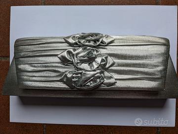 Pochette Borsetta Argento Moda Fashion.