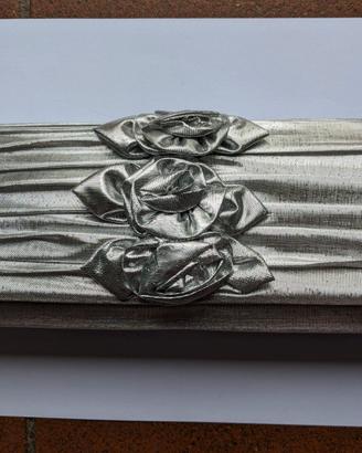 Pochette Borsetta Argento Moda Fashion.