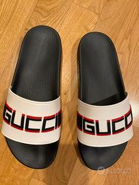 Slides Gucci Stripe bianco