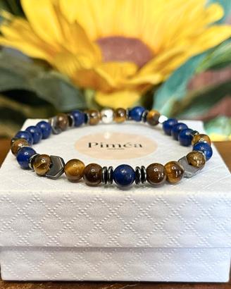 Bracciale uomo lapislazzuli, tigre, ematite