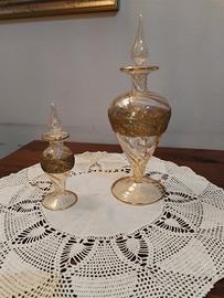 Coppia di Ampolle in vetro soffiato