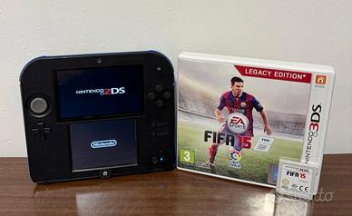 Nintendo 2DS Nero/Blu Console + Caricatore + Gioco