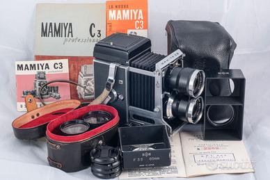 Mamiya C3 Professional kit con documenti originali