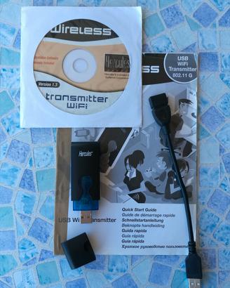 Adattatore USB Chiavetta WiFi Hercules 802.11 G