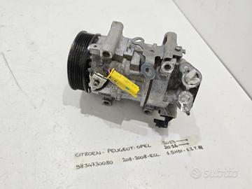 COMPRESSORE A/C PEUGEOT 208 Serie 9834730080 Turbo