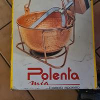 paiolo rame mescolatore polenta
