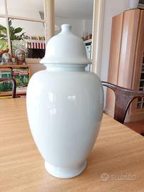 PORTA LAMPADA di PORCELLANA bianca CAPODIMONTE, co