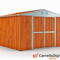 Box struttura lamiera Acciaio 327x307 fin legno