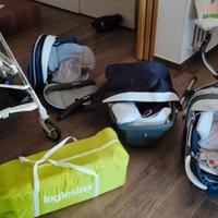 Trio Inglesina + seggiolino auto & letto campeggio