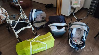 Trio Inglesina + seggiolino auto & letto campeggio