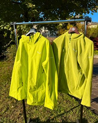 Completo Salewa: impermeabile + pile XXL